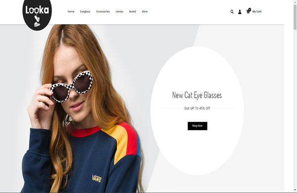 Mẫu thiết kế website mắt kính full tính năng cơ bản